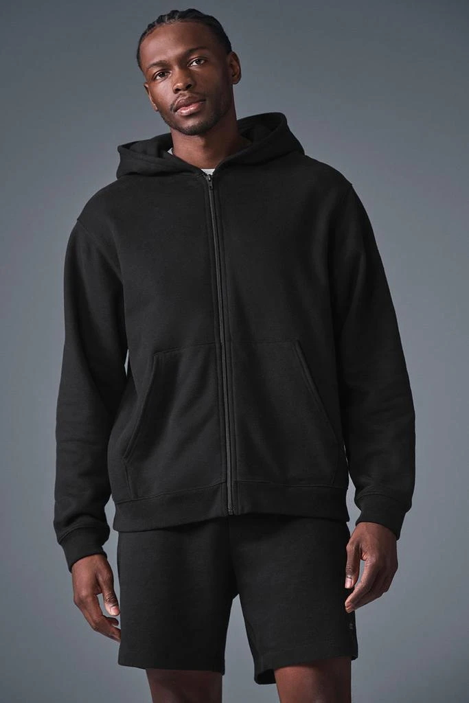 Alo Renown Heavy Weight Full Zip Hoodie - Black 1