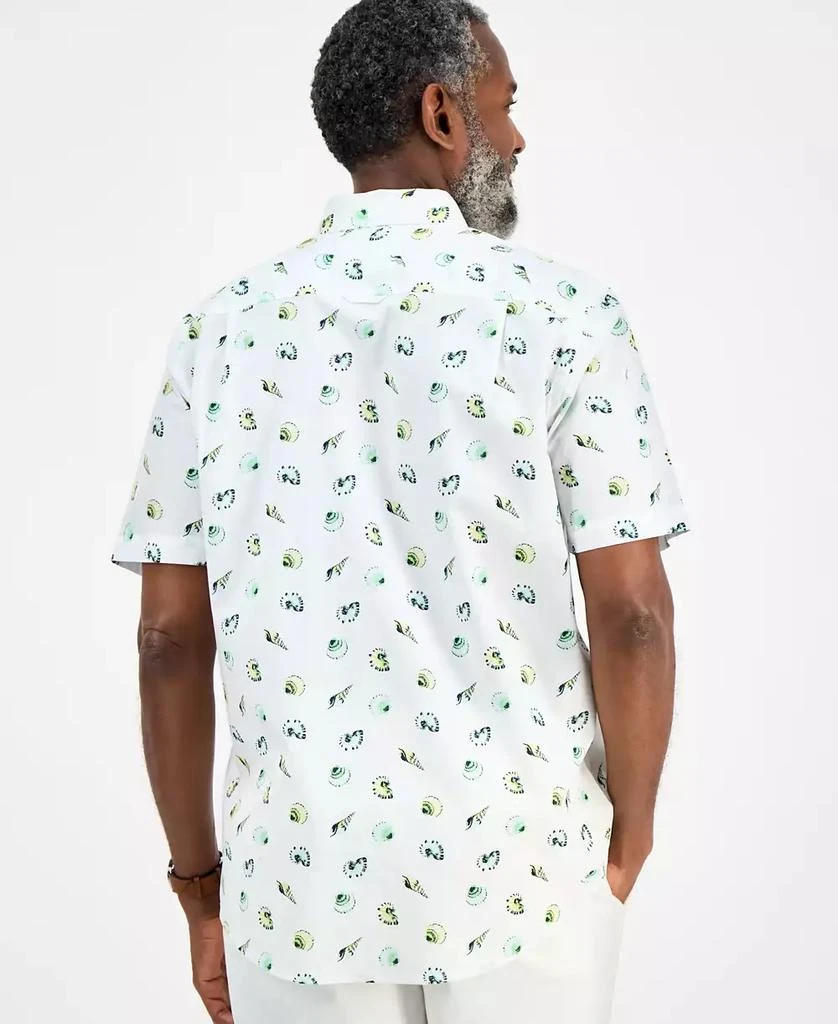 Club Room Men's Short Sleeve Seashell Print Button-Down Shirt, Exclusively at Macy's 5