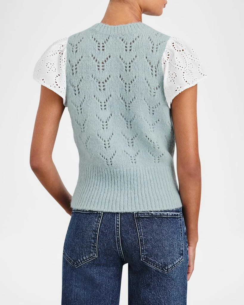 Rails Everly Pointelle Knit Flutter-Sleeve Top 3