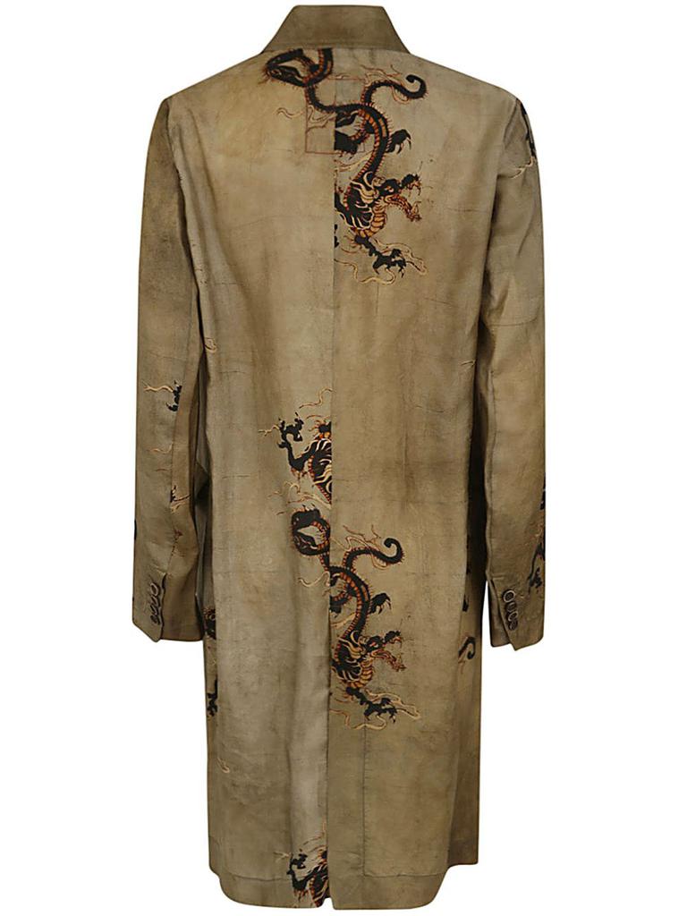 Uma Wang Uma Wang Motif Printed Buttoned Coat