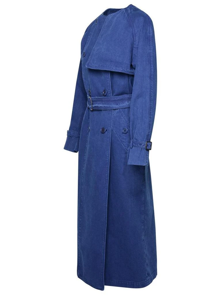 Max Mara Max Mara 'Calao' Blue Cotton Trench Coat 2