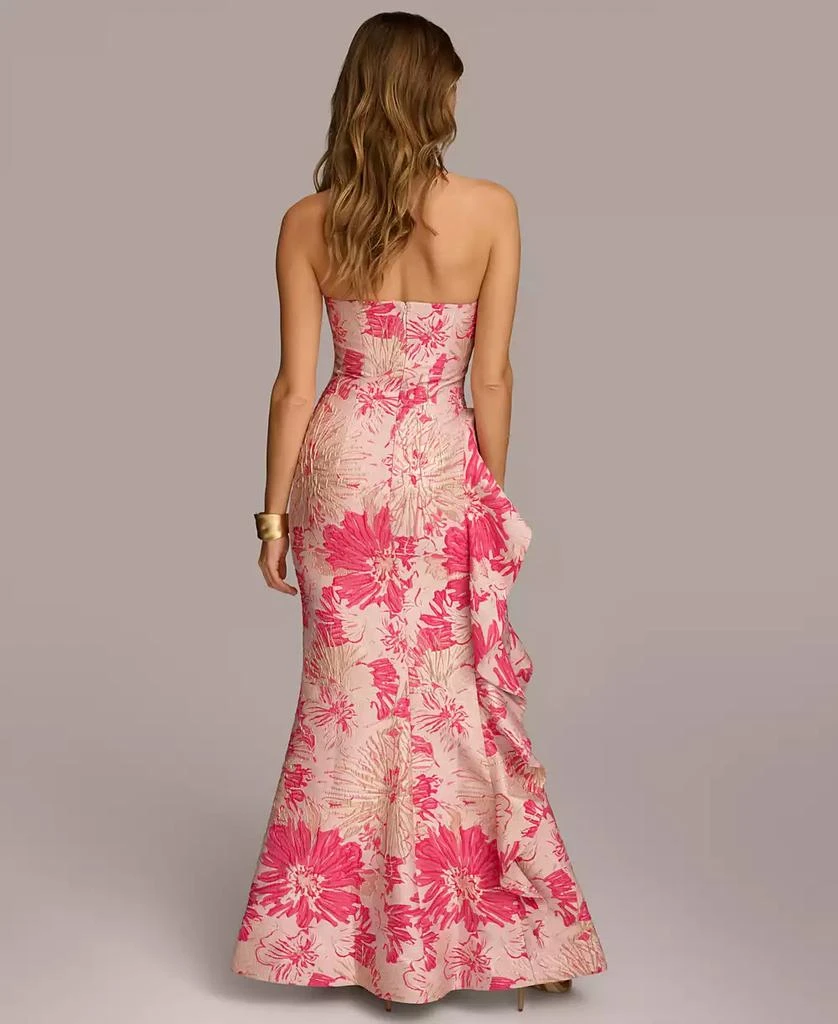 Donna Karan Women's Floral-Jacquard Strapless Gown 2