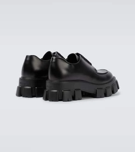 Prada Monolith brushed leather derby shoes 6