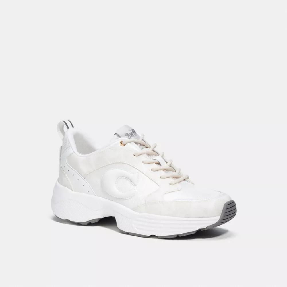 コーチ C275 SIG TECH RUNNER US 7 スニーカー白黒 C275 Tech Runner In Signature Canvas – On Sale Now with Up