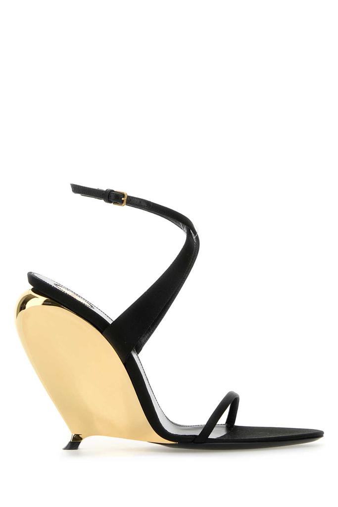 Saint Laurent★Salome wedge sandals SAINT LAURENT Salome satin wedge sandals | NET-A-PORTER