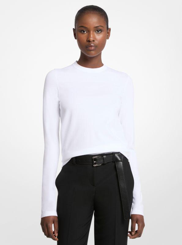 Michael Kors Stretch Viscose Long-Sleeve Shirt
