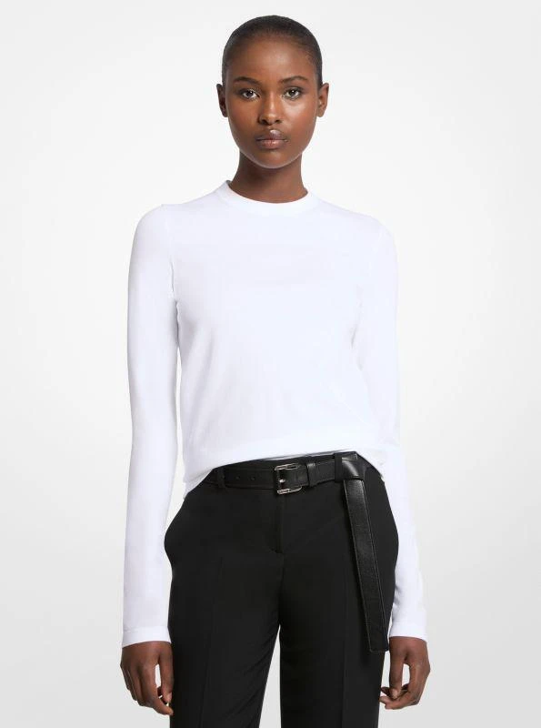 Michael Kors Stretch Viscose Long-Sleeve Shirt 1