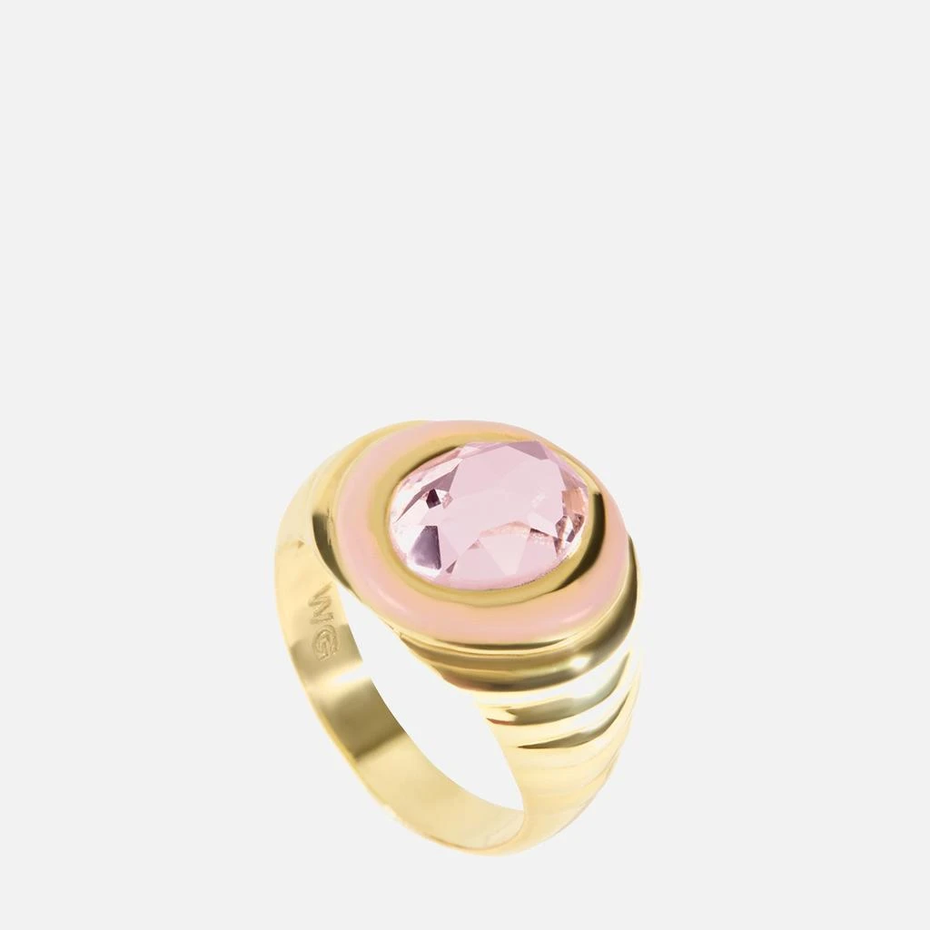Wilhelmina Garcia Dreamy Gold-Plated, Crystal and Enamel Ring 1