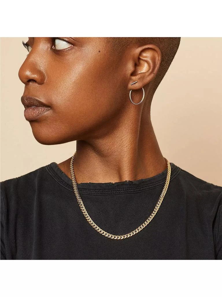 Oradina 14K Yellow Solid Gold Estate Cuban Bold Necklace 4