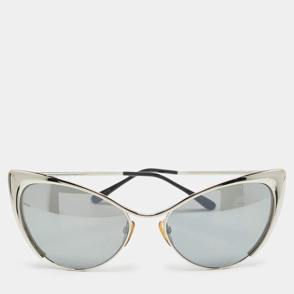 Tom Ford Tom Ford Silver Mirrored Natasya TF304 Cat Eye Sunglasses 1