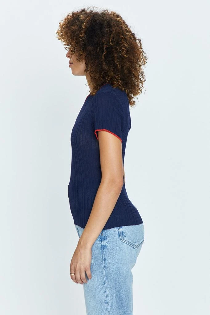 Pistola Denim Romy Tee - Navy with Cherry 3