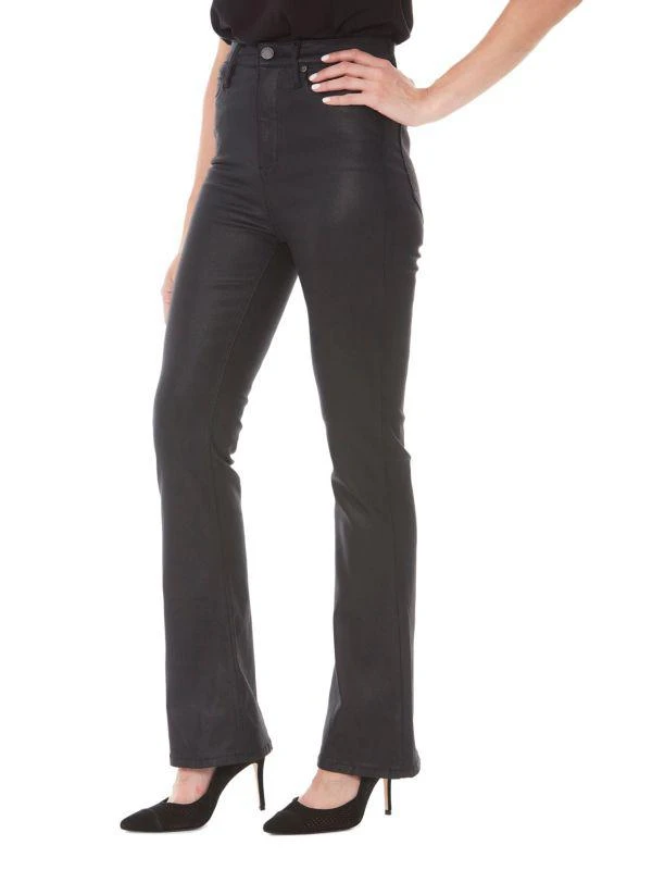 Nicole Miller Glisten High Rise Coated Flare Jeans 3