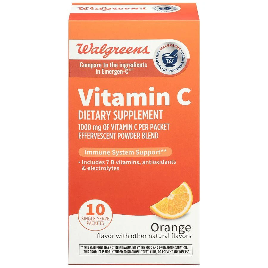 Walgreens Vitamin C Effervescent Powder Blend Orange 1