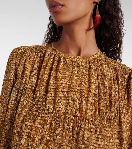 Isabel Marant Sally printed silk-blend blouse 4