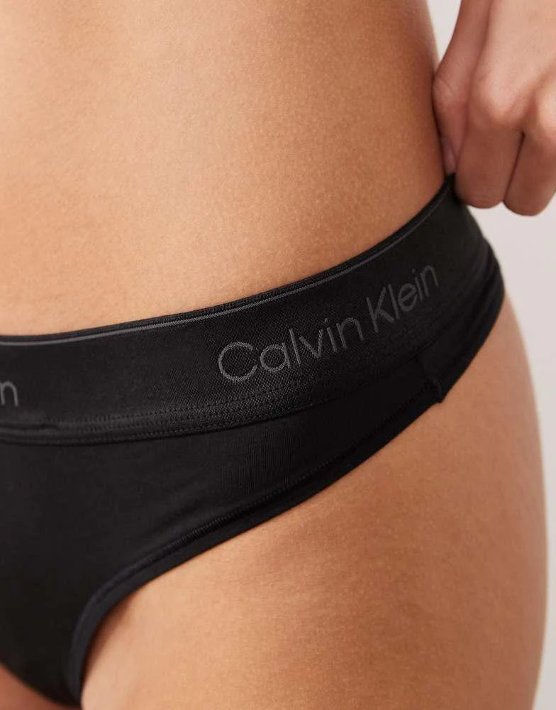 Calvin Klein Calvin Klein Icon Cotton Modal thong in satin black 3