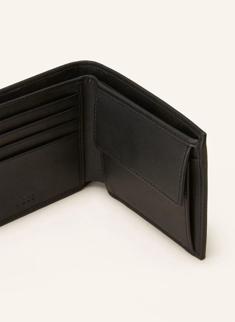Hugo Boss Men's Randy 8 Card Holder Leather Wallet, Black 2