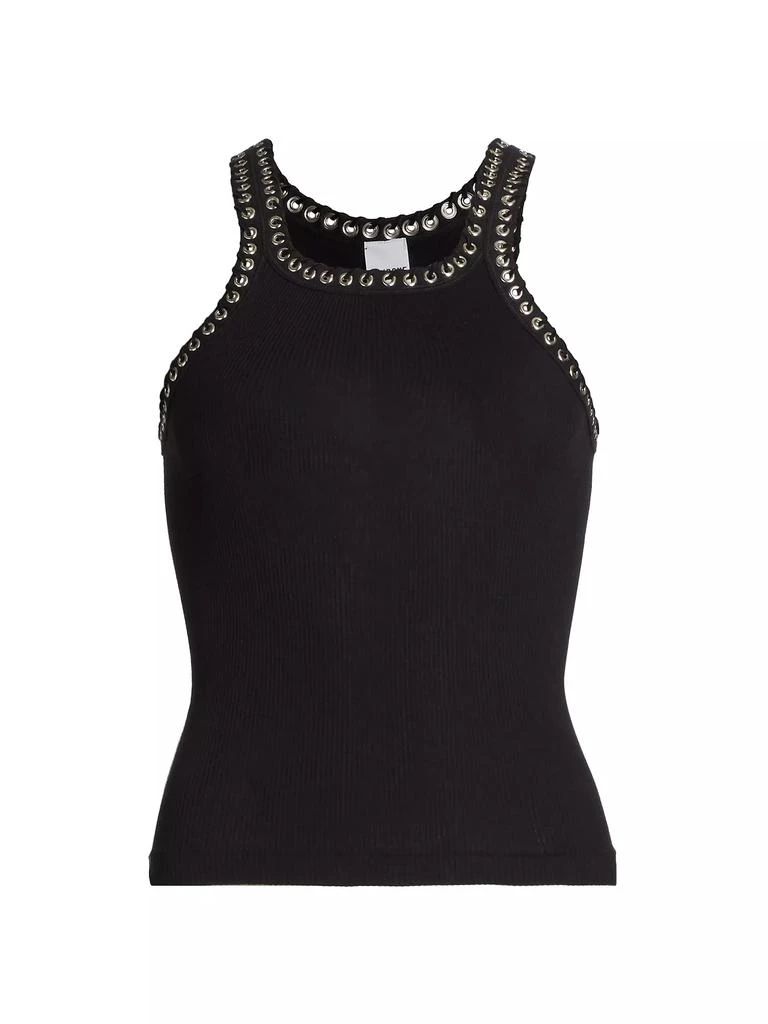Re/Done Whipstitch Ribbed Cotton Tank Top 1