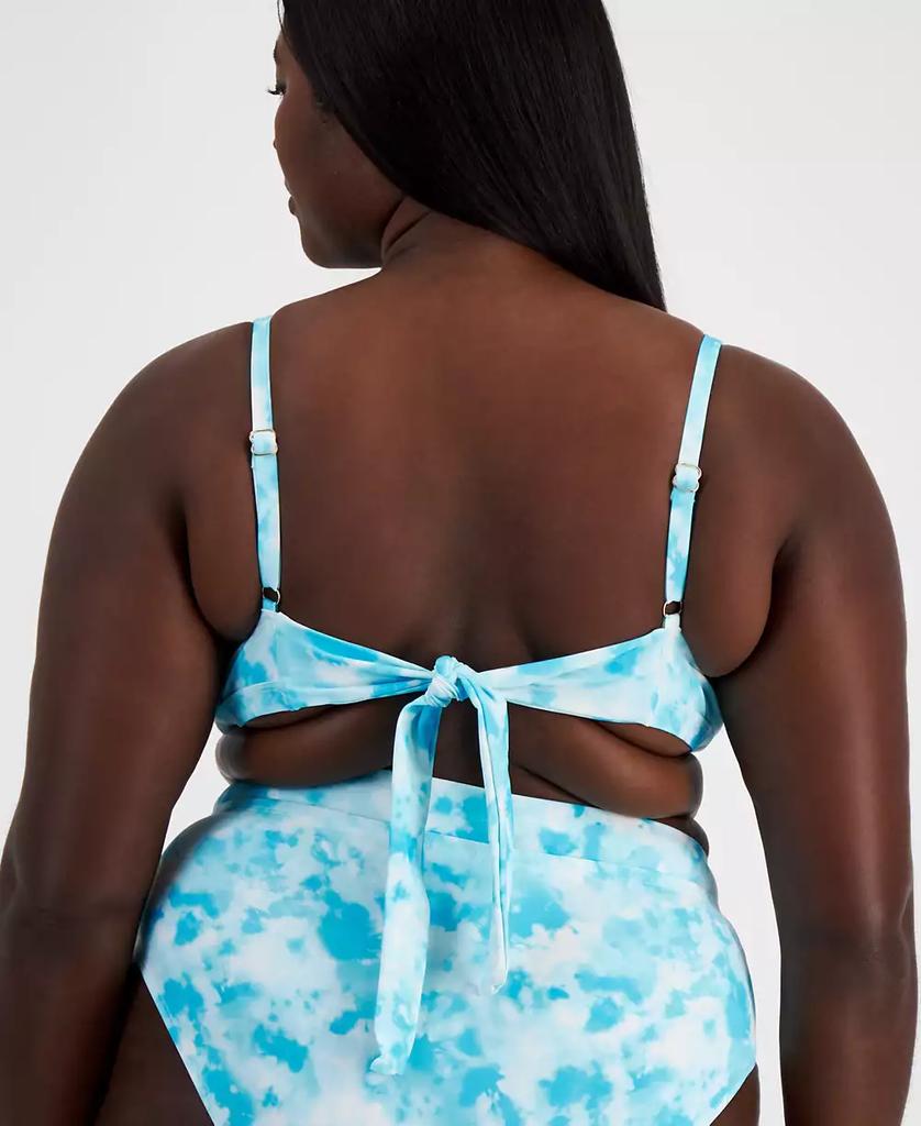 California Waves Salt + Cove Plus Size Tie-Dyed Bikini Top, Created for Macy's