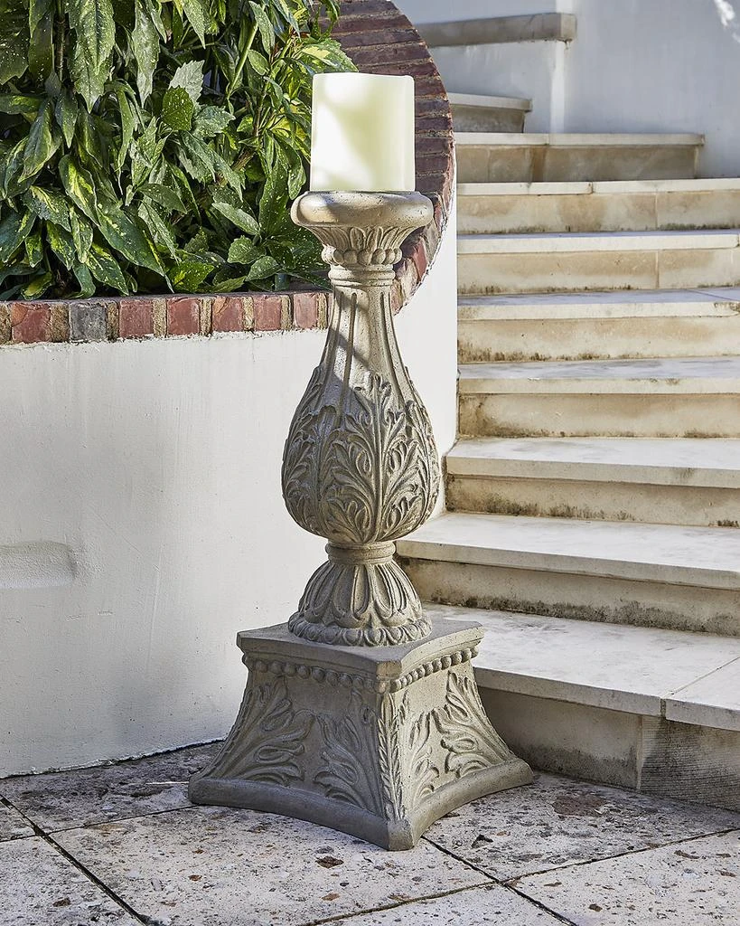 Neiman Marcus 36" Cast Stone Floor Candlestick 1
