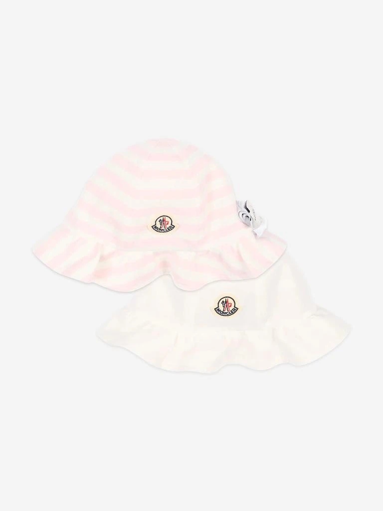 Moncler Moncler Enfant Baby Girls Reversible Striped Sun Hat in Pink