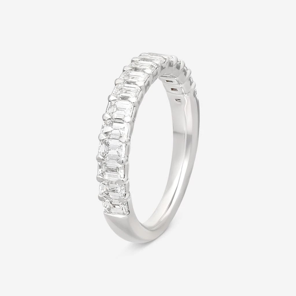 Ina Mar Ina Mar 14K White Gold Emerald Cut Diamond Band Ring Sz. 7 KR107552Q-G 2