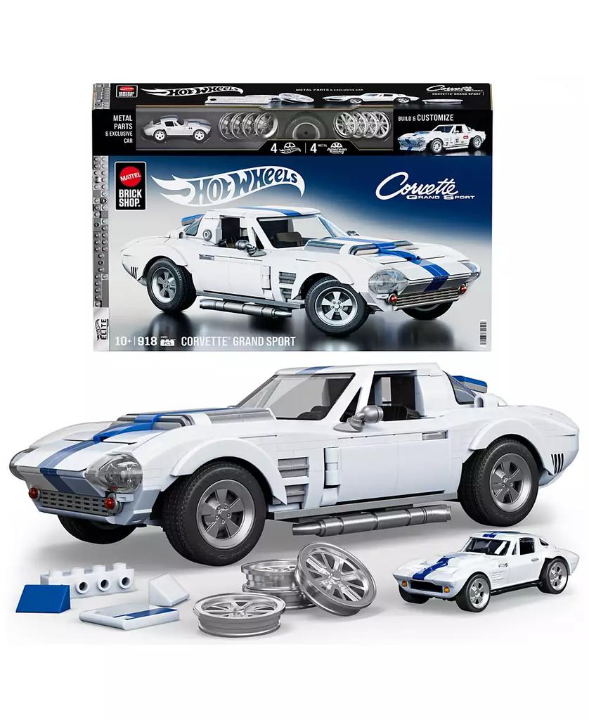 Mattel Brick Shop Hot Wheels Corvette Grand Sport Building Toy Kit