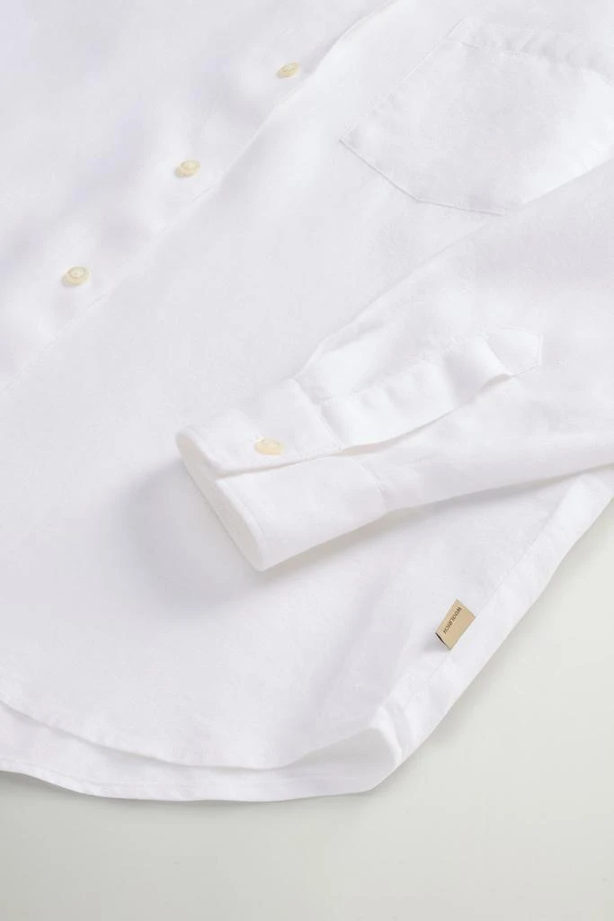Woolrich Garment-Dyed Pure Linen Shirt - Women - White 7