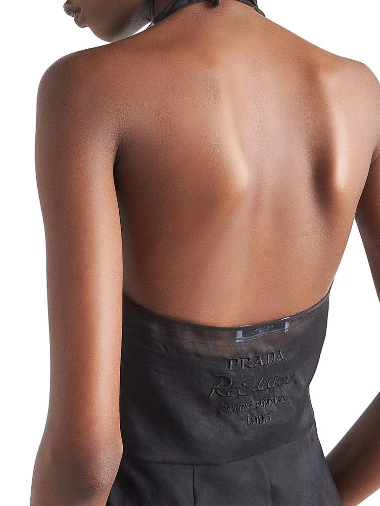 Prada Re-edition 1995 Organza Halter Dress, Women, Black, Size 42