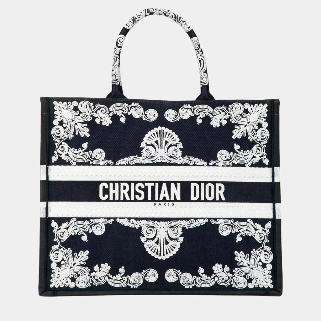 Dior Dior Navy Blue/White Large Cornely Book Tote 1