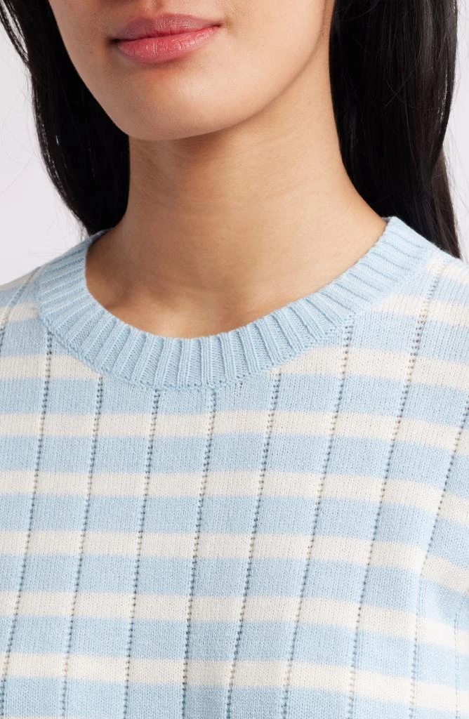 Caslon Stripe Crewneck Rib Sweater 4