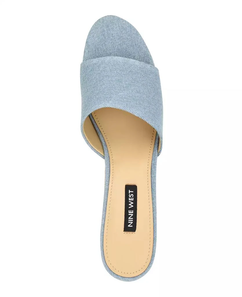 Nine West Women's Boone Slip-On Block Heel Platform Sandals 4