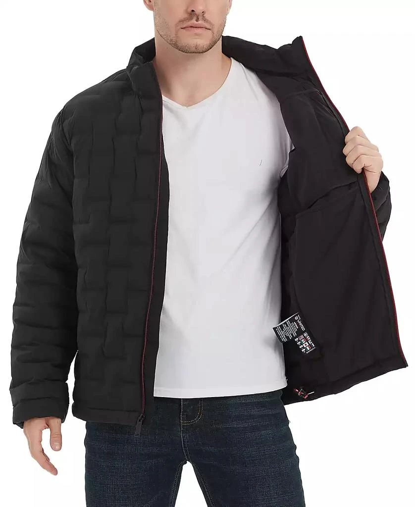 Outdoor United Men's Stretch Seamless Brick Quilted Full-Zip Puffer Jacket 3