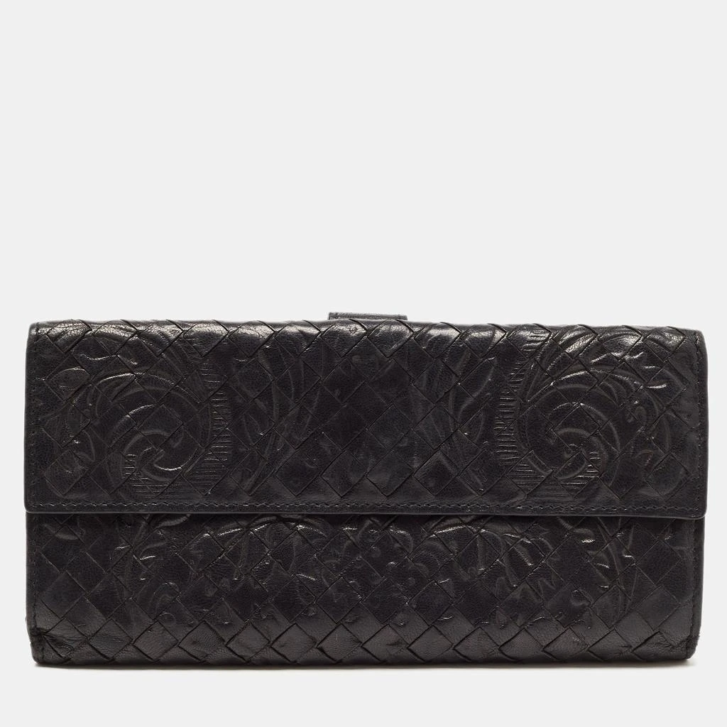 Bottega Veneta Intrecciato Leather Flap Continental Wallet 4