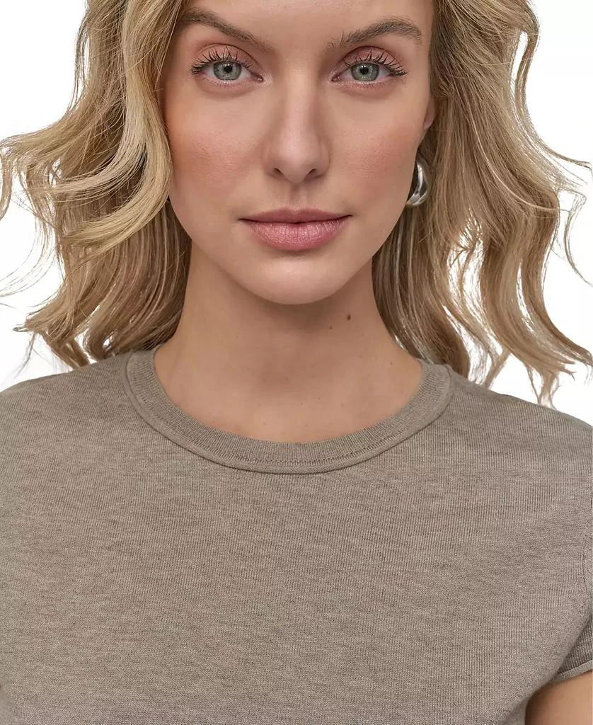 DKNY Petite Cap-Sleeve Crewneck T-Shirt 4