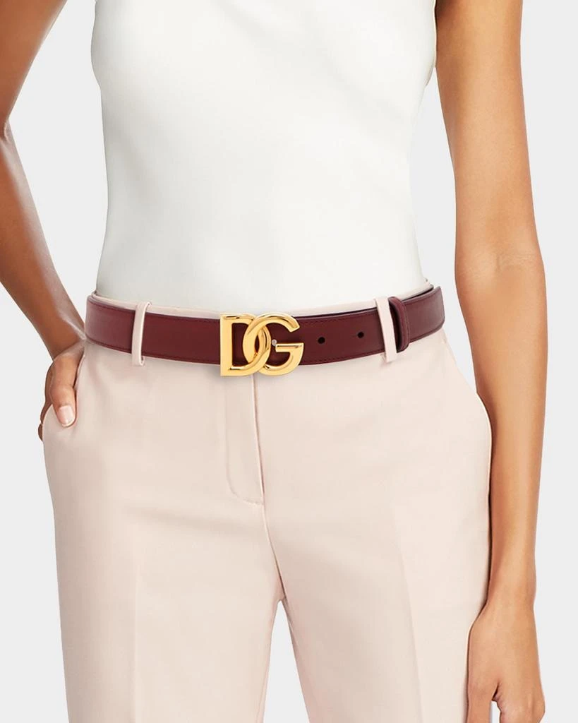 Dolce 
Gabbana DG Logo Leather Belt 2