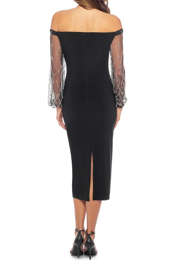 Shop Off the Shoulder Long Sleeve Beaded Midi Dress on Sale at BeyondStyle   Get 45% Off Off the Shoulder Long Sleeve Beaded Midi Dress with  Limited-Time Flash Deals, Exclusive Discounts, and