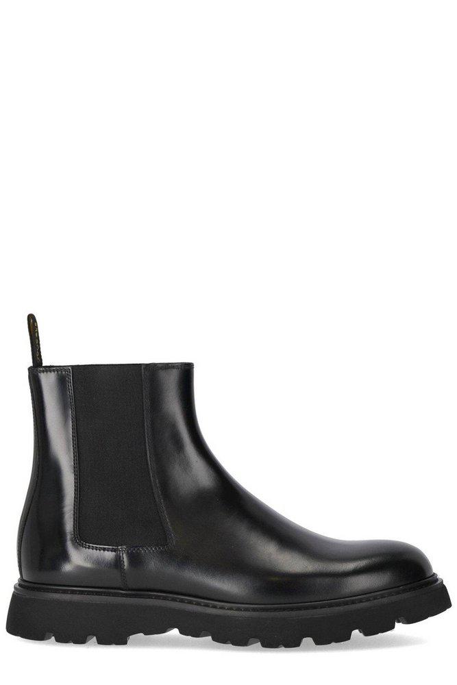 DOUCAL'S Doucal's Round-Toe Slip-On Chelsea Boots