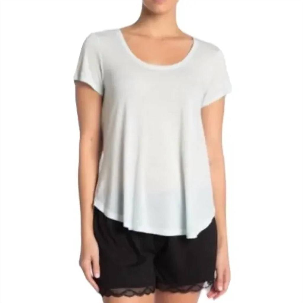 Josie Josie Natori - Scoop Neck Short Sleeve Sleep Tee Shirt