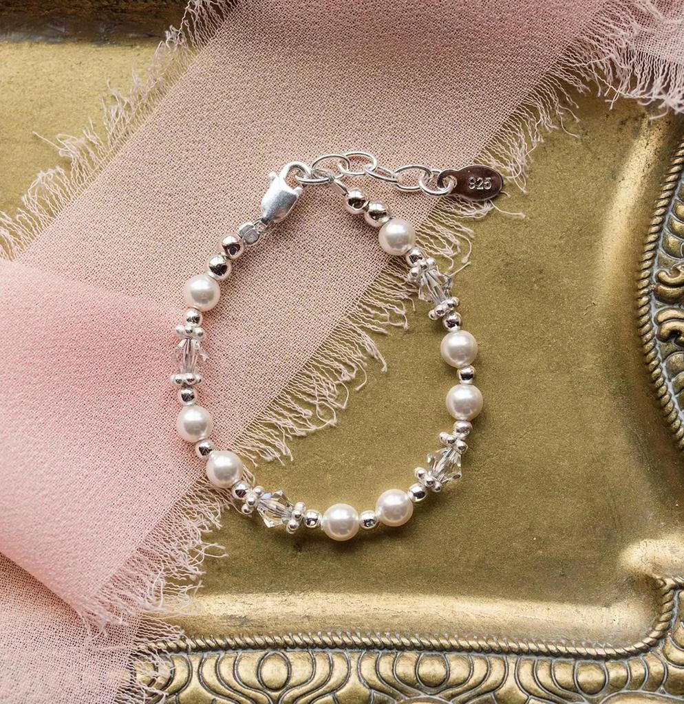 Cherished Moments Cherished Moments - Baby Girls Hope Pearl And Sterling Silver Bracelet 2