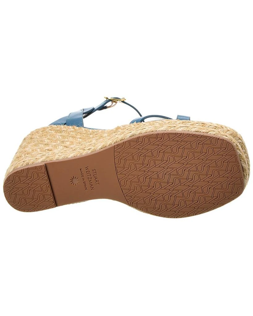 Stuart Weitzman Braida Max Leather Wedge Espadrille 4