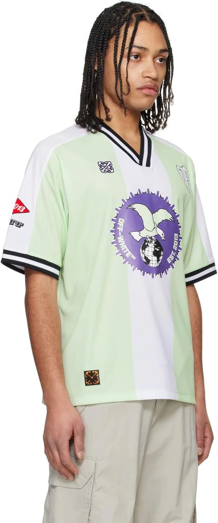 Off-White Green & White Cap 23 Soccer Jersey 2