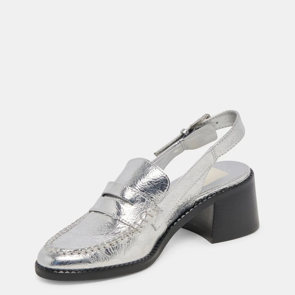 Dolce Vita Hardi Heels Silver Distressed Leather 4