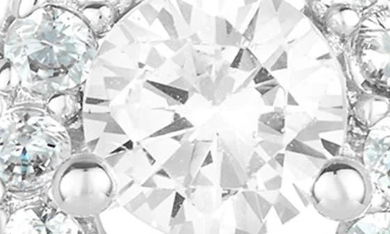 ADORNIA Swarovski Crystal Pear Halo Stud Earrings 3