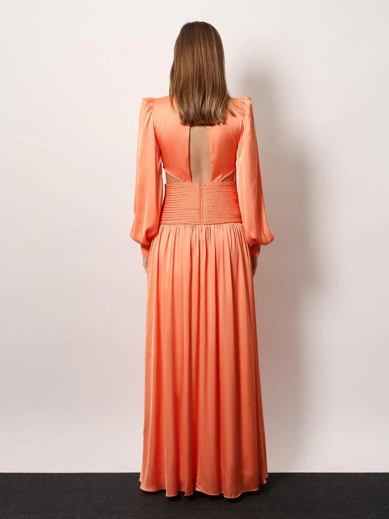 PatBO Satin sunset long dress with cut-out details 3