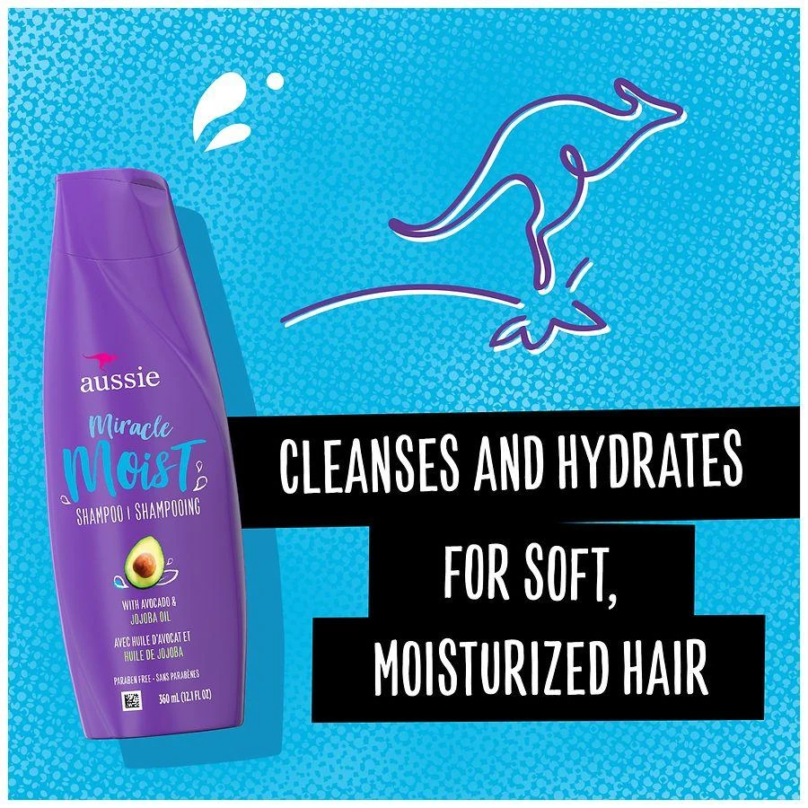 Aussie Miracle Moist Shampoo, Conditioner, Detangler Holiday Pack Avocado & Jojoba Oil 3