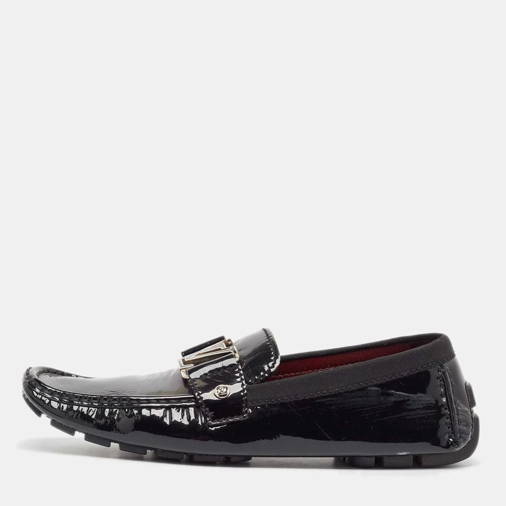 Louis Vuitton Louis Vuitton Black Patent Leather Monte Carlo Loafers Size 40.5 1