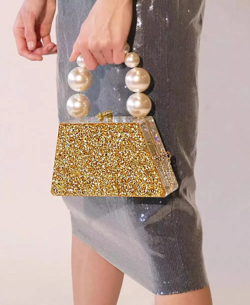 Milanblocks Forever Love Glitter Top Handle Acrylic Clutch 7