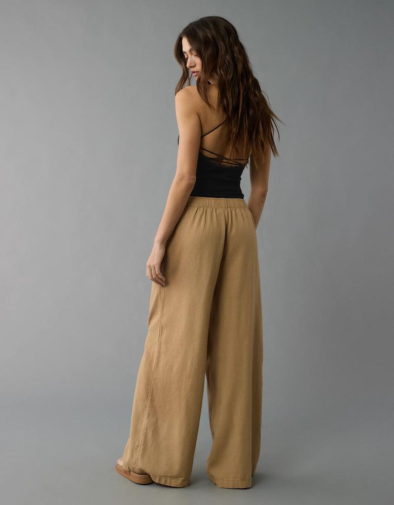 AE AE Weekend Vibes Linen-Blend Pull-On Pant