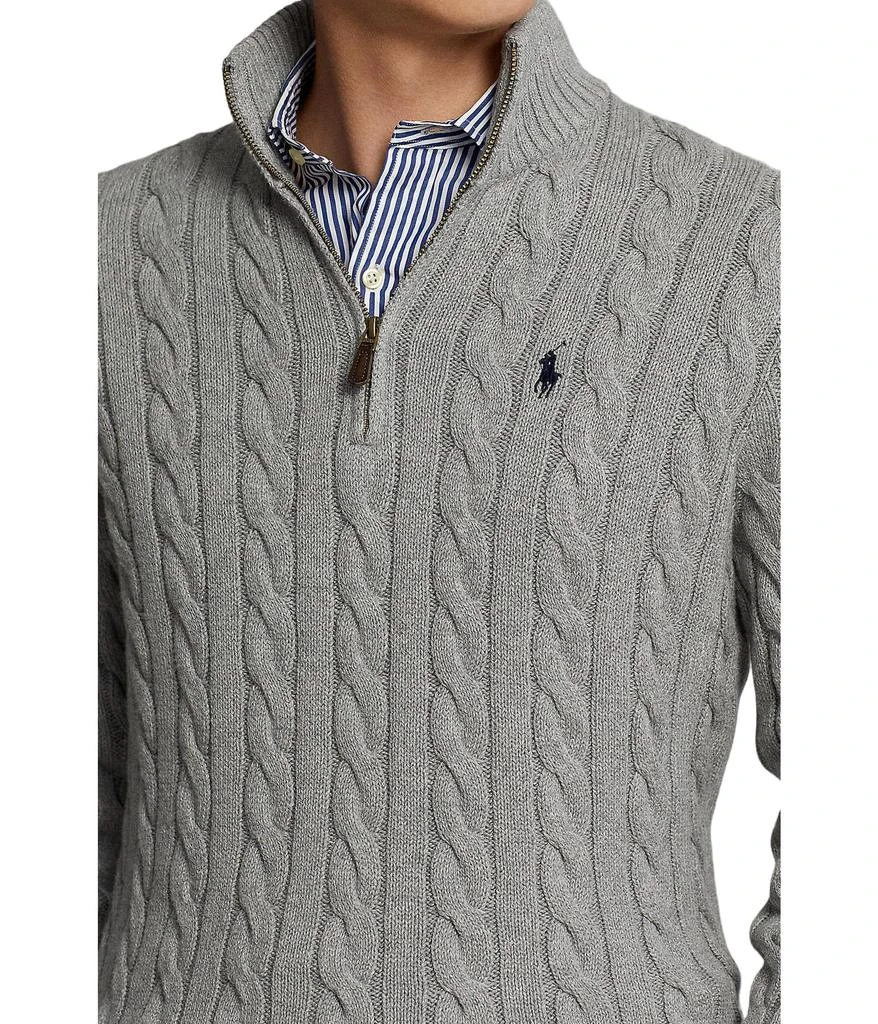 Ralph Lauren Long Sleeve Cotton Cable 1/2 Zip 3