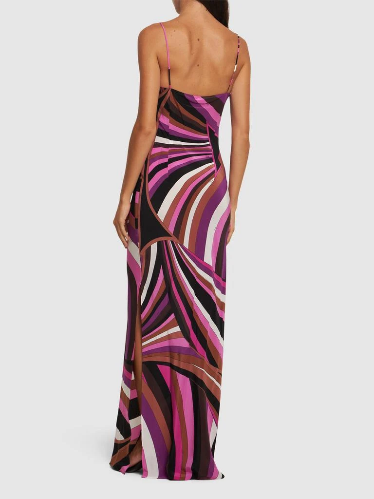 PUCCI Printed Crepe De Chine Long Dress 2